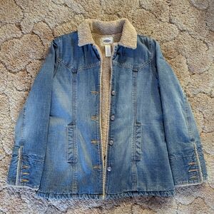 Old Navy Women's Denim Jacket wth Sherpa Lining